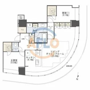 BRILLIA TOWER堂島【26階】の間取り