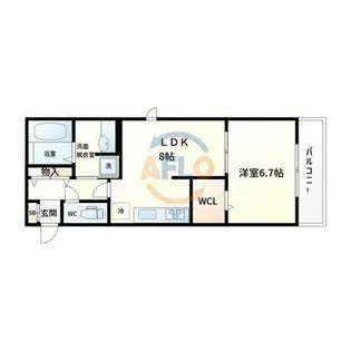 ディアコート【1階】の間取り