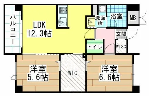 福岡県北九州市小倉南区長尾2丁目【マンション】の間取り