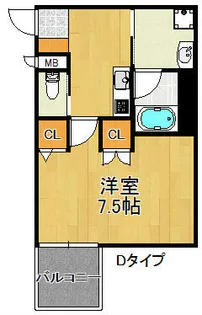 ワコーレヴィアーノ・住吉大社【3階】の間取り