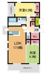 アイエフコート西宮【3階】の間取り