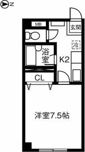 パラドール小嶋【4B号室】の間取り