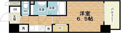 アドバンス天王寺南パキラ【4階】の間取り