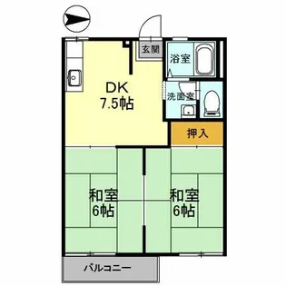ファミールコーポ高屋 9棟【207号室】の間取り