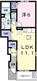 フェリーチェ【104号室】の間取り