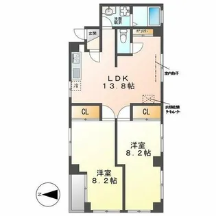 ポートヴィラ【3階】の間取り