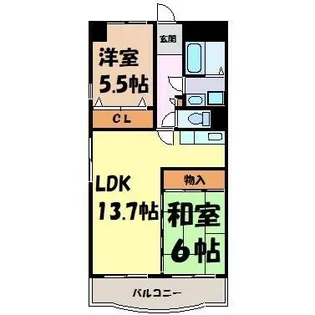 グランシャリオ名駅南【11階】の間取り