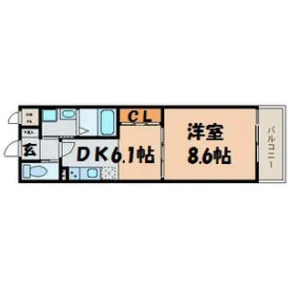 Gramercy Shirakawa Koen【12階】の間取り