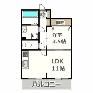 有馬パレス阿倍野【4階】の間取り