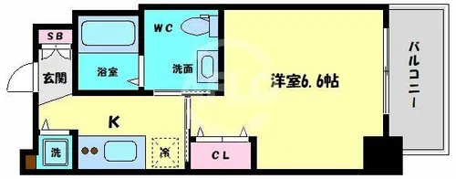 アクアプレイス北浜【6階】の間取り
