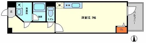 ラクラス長堀橋【13階】の間取り