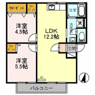 ブランミュール【2階】の間取り