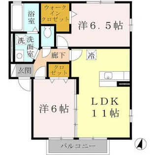 パストラル福田 A棟【2階】の間取り