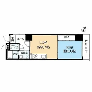 ヴィヴ・ラ・サンク【9階】の間取り