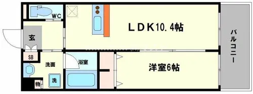 ディームス福島【804号室】の間取り