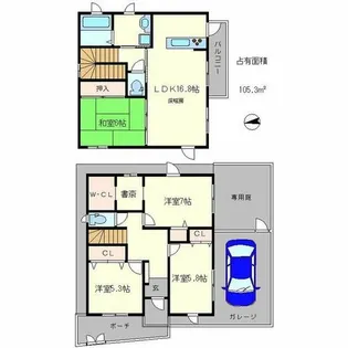 京都府京都市左京区吉田泉殿町【一戸建】の間取り