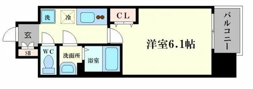 Vita弁天町【3階】の間取り