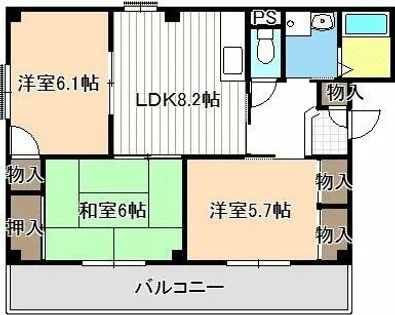 エスペラール明正【0102号室】の間取り