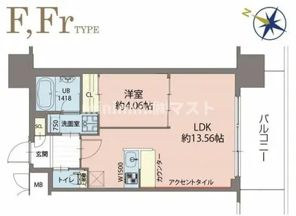 プレジオ弁天町【2階】の間取り