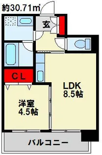 Hamiel千防【507号室】の間取り