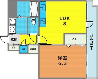 ルミエールオクティア【9階】の間取り