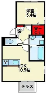 リアン ド ファミーユ穴生【1階】の間取り