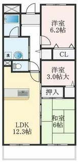 ルミエール西取石【2階】の間取り