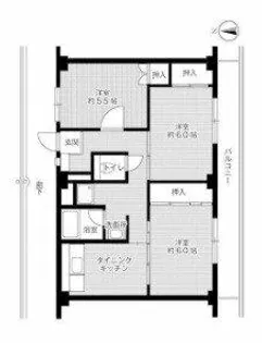 ビレッジハウス草部7号棟【2階】の間取り