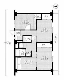 ビレッジハウス草部3号棟【3階】の間取り