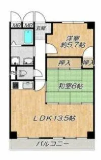 グリーンコーポ狭山【4階】の間取り