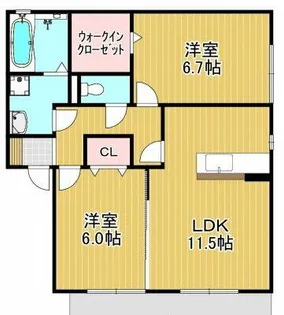 フローレンス【1階】の間取り