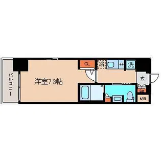 エステムプラザ神戸水木通グランクロス【6階】の間取り