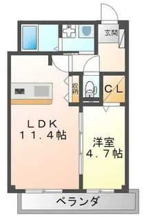 メイユール南塚口【202号室】の間取り