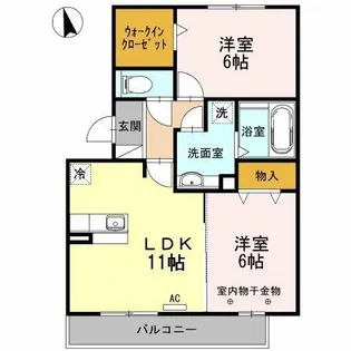 リヴァージュ【3階】の間取り
