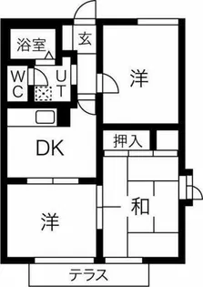 ラフォーレ柊【1階】の間取り