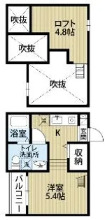 ロッカフォルテ【201号室】の間取り