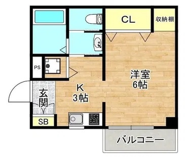 エクセレント天神橋【2階】の間取り