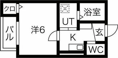 ルミエーテ【ⅠB号室】の間取り
