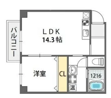 レクラン林寺【4階】の間取り