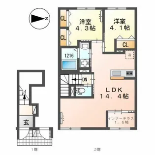 エルカミーノ【2階】の間取り