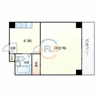 グランビルド阿倍野【603号室】の間取り