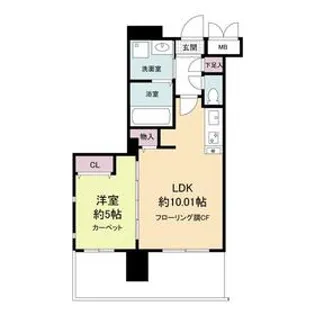 グランシス江坂【0505号室】の間取り