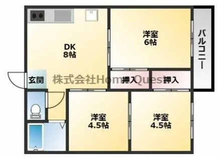 エスト北木の本【102号室】の間取り