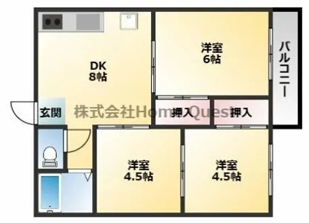 エスト北木の本【102号室】の間取り