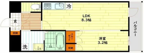 ザ・グリッド 千林レジデンス【14階】の間取り