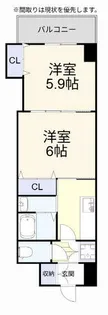 グランディ下曽根【302号室】の間取り