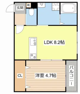 LAPIS i【204号室】の間取り