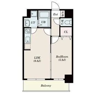 S-FORT福島La Luna【4階】の間取り
