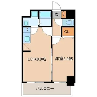 S-FORT福島La Luna【5階】の間取り