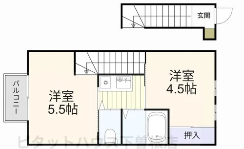 Dear津田【B201号室】の間取り